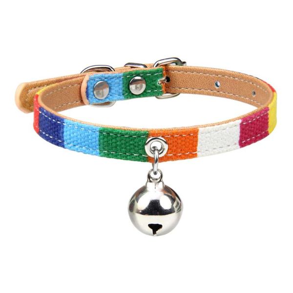 dog collars colored canvas pu leather cat collar with bell puppy pet necklace for small medium supplies accessories & leads 
dog collars colored canvas pu leather cat collar with bell puppy pet necklace for small medium supplies accessories & leads