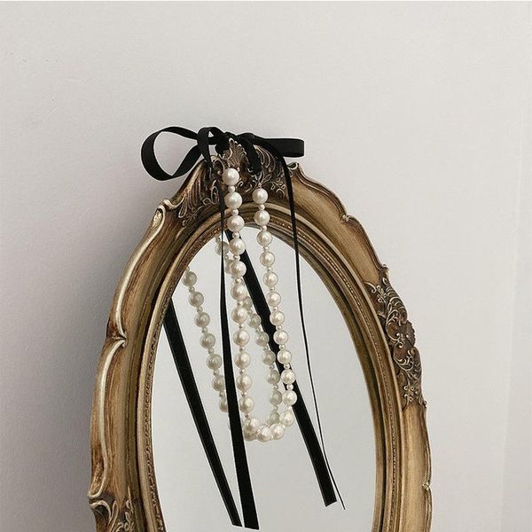 chokers french vintage black ribbon bow-knot lacing necklace for women girls charming imitation pearl beaded jewelry, Golden;silver
chokers french vintage black ribbon bow-knot lacing necklace for women girls charming imitation pearl beaded jewelry, Golden;silver