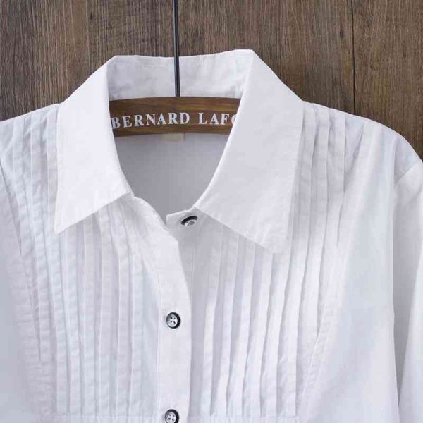 100% cotton 2021 spring summer women white blouse long-sleeved slim cotton casual work white shirts office lady button 0.22
100% cotton 2021 spring summer women white blouse long-sleeved slim cotton casual work white shirts office lady button 0.22