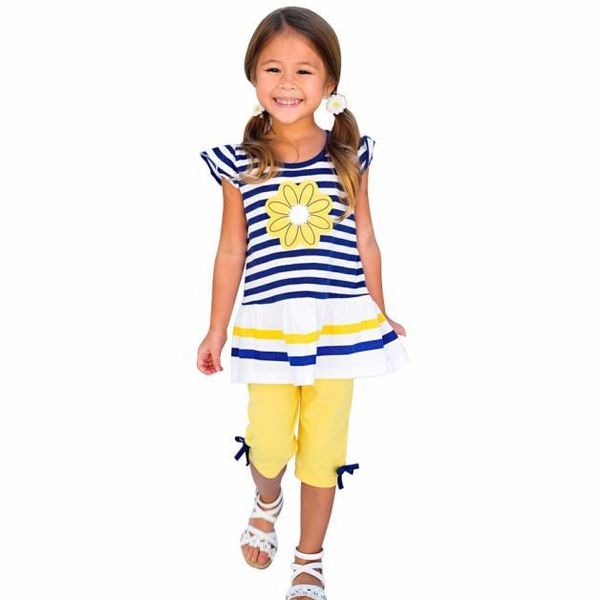 clothing sets toddler kids girls cotton clothes daisy flower stripe shirt bow pants set summer girl sleeveless ensemble fille, White
clothing sets toddler kids girls cotton clothes daisy flower stripe shirt bow pants set summer girl sleeveless ensemble fille, White