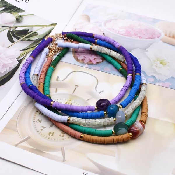 chokers boho natural irregular stone necklace colour soft polymer clay beads choker beach femme jewelry gift, Golden;silver
chokers boho natural irregular stone necklace colour soft polymer clay beads choker beach femme jewelry gift, Golden;silver