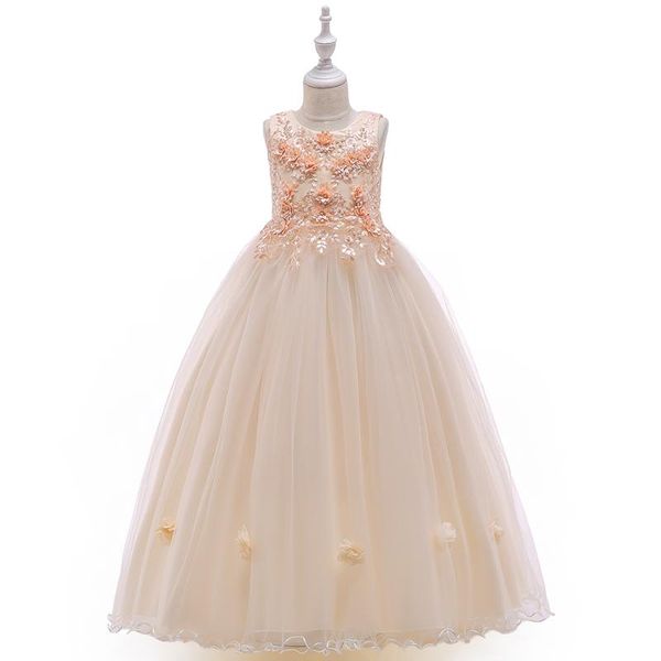 girl's dresses formal evening for girl embroidery long ball gown kids party dress first communion wedding bridesmaid, Red;yellow
girl's dresses formal evening for girl embroidery long ball gown kids party dress first communion wedding bridesmaid, Red;yellow