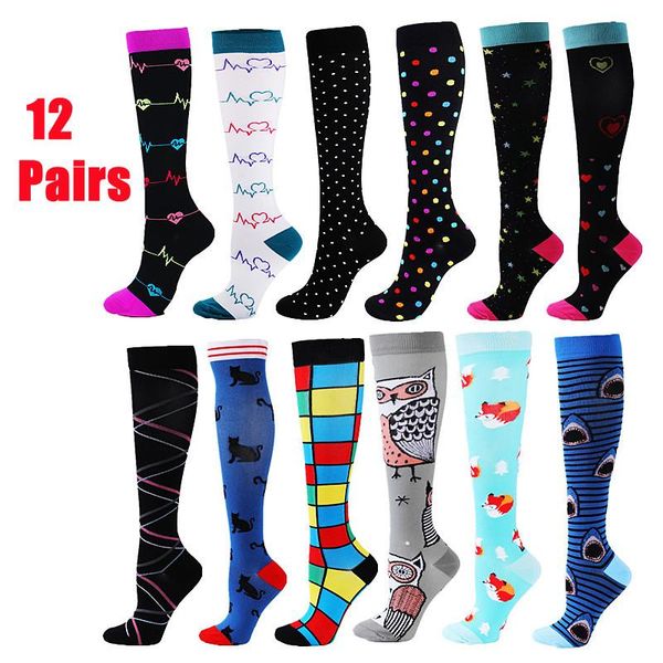 men's socks 6/12 pairs compression stocking women men anti fatigue pain relief sports running cycling edema diabetes varicose veins, Black
men's socks 6/12 pairs compression stocking women men anti fatigue pain relief sports running cycling edema diabetes varicose veins, Black