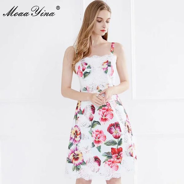 fashion designer dress summer women spaghetti strap lace floral print beach 210524, Black;gray
fashion designer dress summer women spaghetti strap lace floral print beach 210524, Black;gray