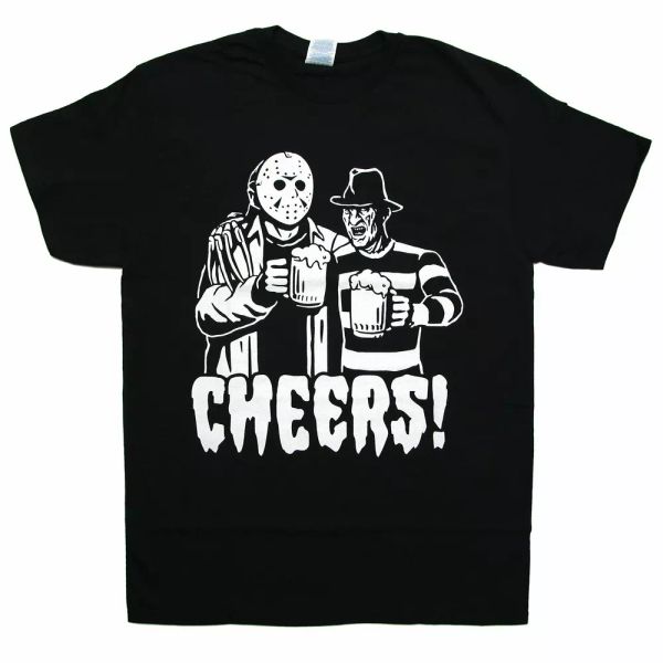 freddy krueger jason voorhees "freddy jason cheers" t shirt sizes, White;black
freddy krueger jason voorhees "freddy jason cheers" t shirt sizes, White;black