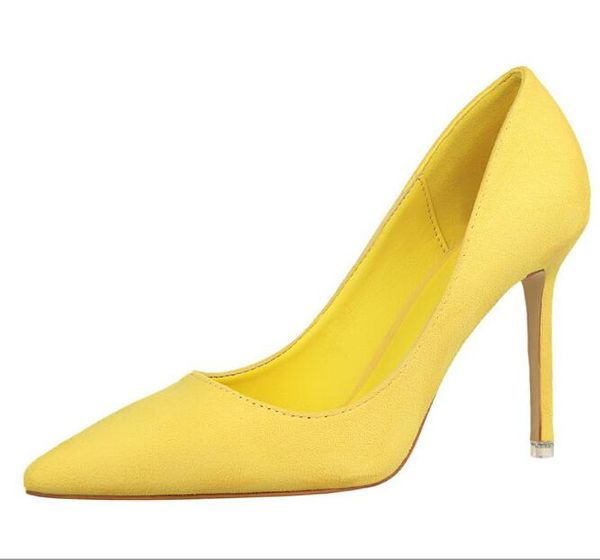 women's pumps shoes new fashion simple high-heel shallow pointed suede thin professional ol, Black
women's pumps shoes new fashion simple high-heel shallow pointed suede thin professional ol, Black