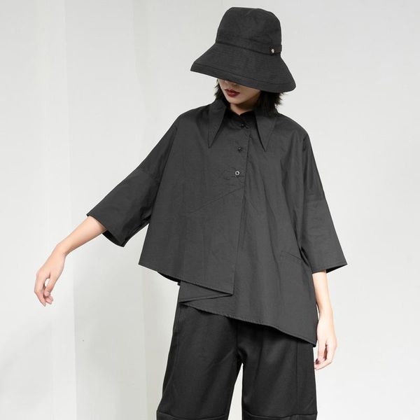 women's jackets 2021 spring and summer stand collar shirt loose half sleeve hong kong style designer's niche fashion, Black;brown
women's jackets 2021 spring and summer stand collar shirt loose half sleeve hong kong style designer's niche fashion, Black;brown