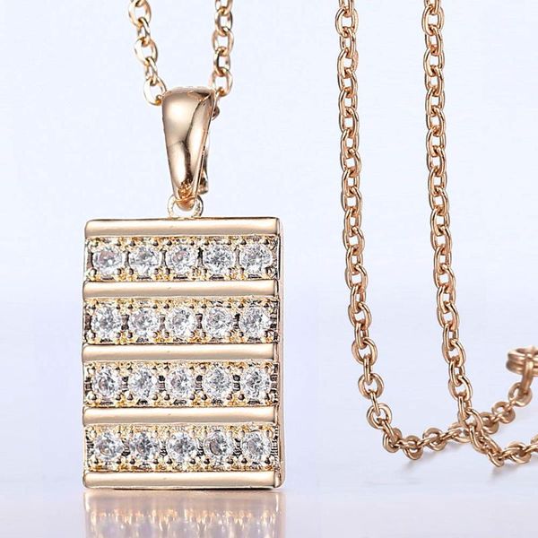 pendant necklaces womens 585 rose gold necklace cubic zircon carved rectangle stainless steel link chain jewelry gifts lgp414, Silver
pendant necklaces womens 585 rose gold necklace cubic zircon carved rectangle stainless steel link chain jewelry gifts lgp414, Silver