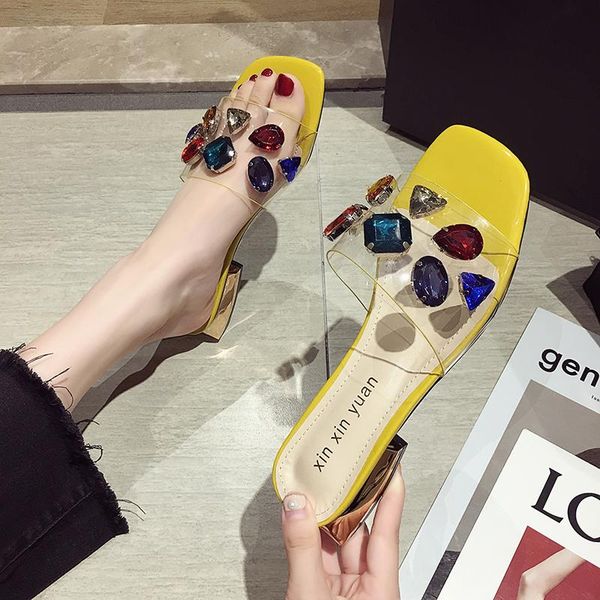 slippers women's shoes outdoor 2021 summer fashion rhinestone rivet low heel, Black
slippers women's shoes outdoor 2021 summer fashion rhinestone rivet low heel, Black