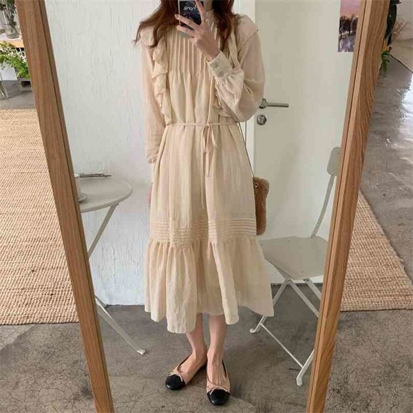 vintage pleated elegance streetwear lace-up chic gentle femme all match sweet ol long dresses vestidos 210525, Black;gray
vintage pleated elegance streetwear lace-up chic gentle femme all match sweet ol long dresses vestidos 210525, Black;gray