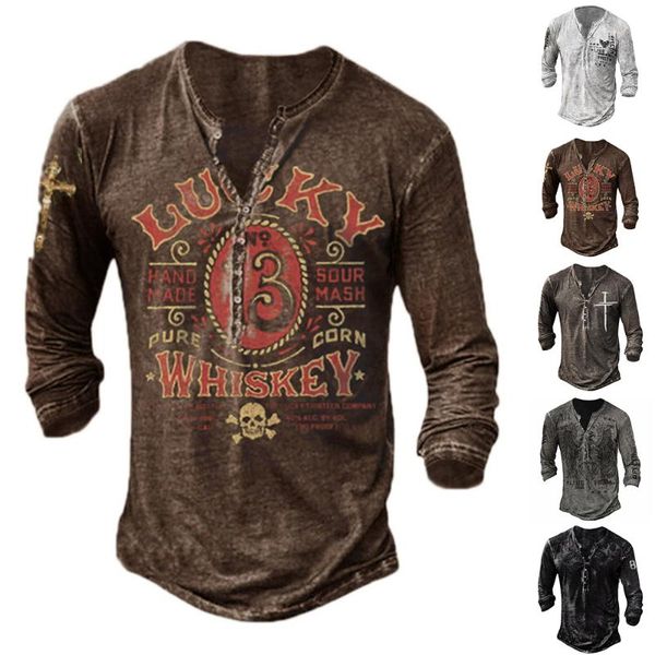 men's t-shirts v neck baggy fit men long sleeve t-shirt buttons autumn holiday printed loose casual tee blouse, White;black
men's t-shirts v neck baggy fit men long sleeve t-shirt buttons autumn holiday printed loose casual tee blouse, White;black