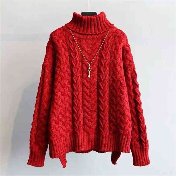 women thick pullover and sweaters turtleneck jumpers yellow beige retro vintage twisted irregular sweater femme 210430, Black;gray
women thick pullover and sweaters turtleneck jumpers yellow beige retro vintage twisted irregular sweater femme 210430, Black;gray