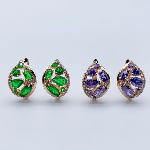 dangle & chandelier luxury natural zircon green/purple women romantic fashion jewelry 585 rose gold hollow unique big round earrings, Silver
dangle & chandelier luxury natural zircon green/purple women romantic fashion jewelry 585 rose gold hollow unique big round earrings, Silver