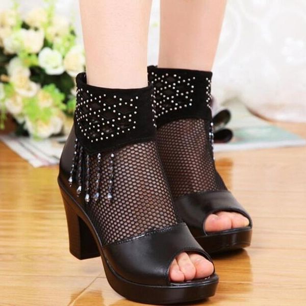 sandals 2021 women's mesh open-toe fish mouth shoes mid-heel thick heel thick-soled non-slip outdoor comfortable, Black
sandals 2021 women's mesh open-toe fish mouth shoes mid-heel thick heel thick-soled non-slip outdoor comfortable, Black