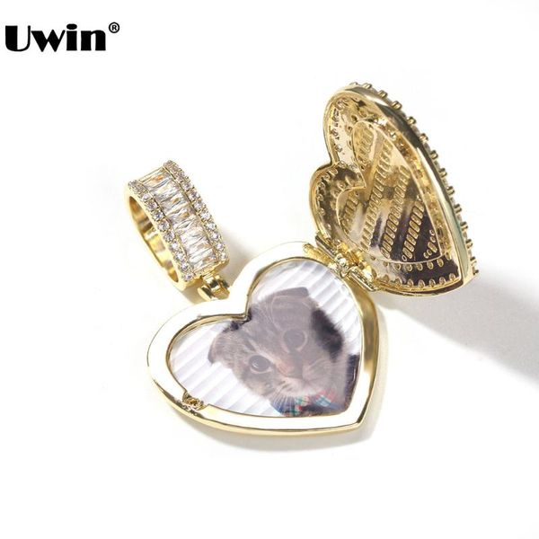 pendant necklaces uwin gold color diy heart po medallions necklace & 4mm tennis chain cubic zircon men's hip hop jewelry drop, Silver
pendant necklaces uwin gold color diy heart po medallions necklace & 4mm tennis chain cubic zircon men's hip hop jewelry drop, Silver
