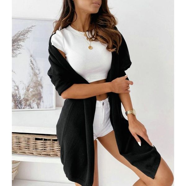 women's trench coats autumn winter solid color five-point sleeve jacket casual v-neck mid-length lazy cardigan 2021 fashion female clot, Tan;black
women's trench coats autumn winter solid color five-point sleeve jacket casual v-neck mid-length lazy cardigan 2021 fashion female clot, Tan;black