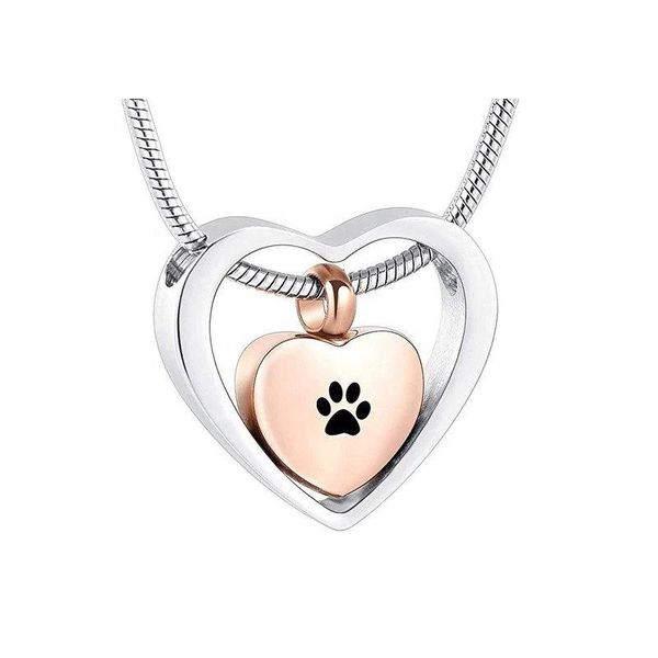 pendant necklaces elegant durable pet cremation jewelry - heart linked to casket prints dog/ cat memorial urn locket for ashes holder, Silver 
pendant necklaces elegant durable pet cremation jewelry - heart linked to casket prints dog/ cat memorial urn locket for ashes holder, Silver