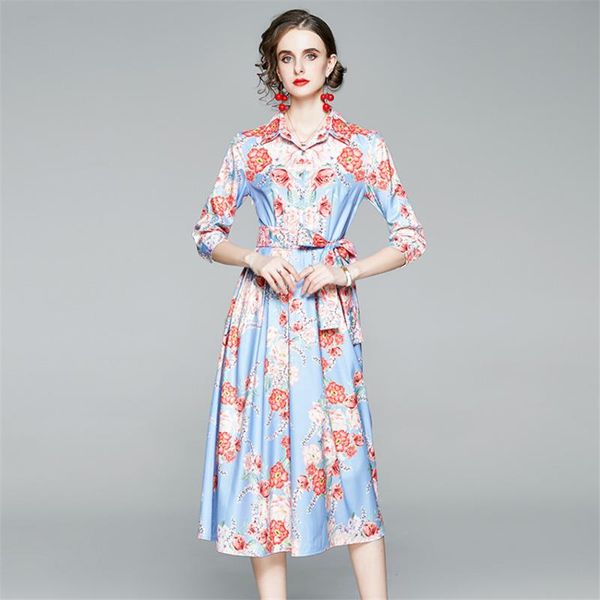 runway dress autumn 2021 fashion holiday floral print elegant dresses midi-calf vestidos casual, Black;gray
runway dress autumn 2021 fashion holiday floral print elegant dresses midi-calf vestidos casual, Black;gray