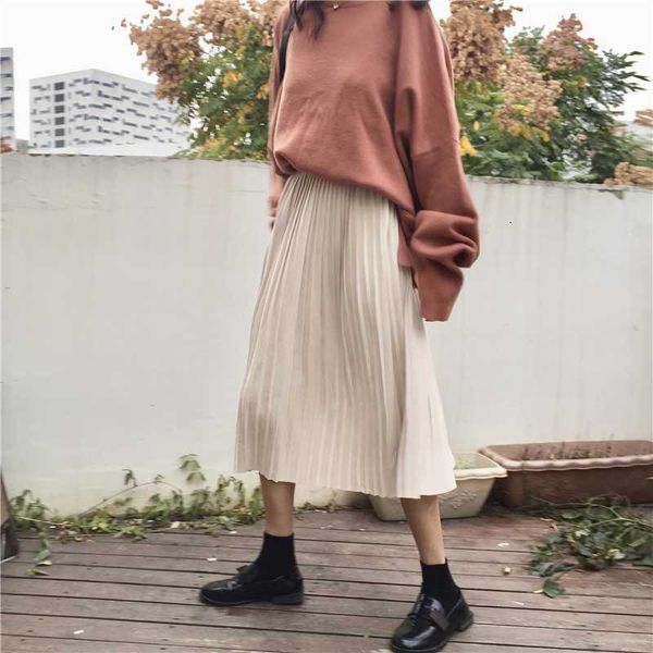 skirts women's high waist long skirt korean fashion solid color casual loose a-line cute college style j18h, Black
skirts women's high waist long skirt korean fashion solid color casual loose a-line cute college style j18h, Black