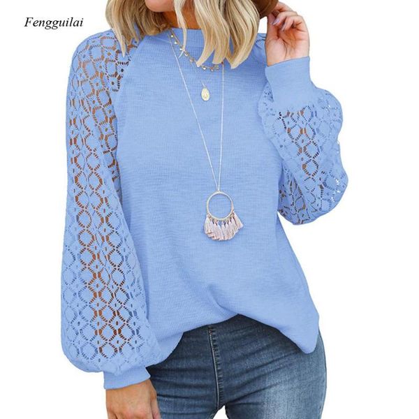 women's blouses & shirts autumn women lace trims trimmings patchwork hollow o-neck long-sleeved t-shirt puff sleeve office lady, White
women's blouses & shirts autumn women lace trims trimmings patchwork hollow o-neck long-sleeved t-shirt puff sleeve office lady, White