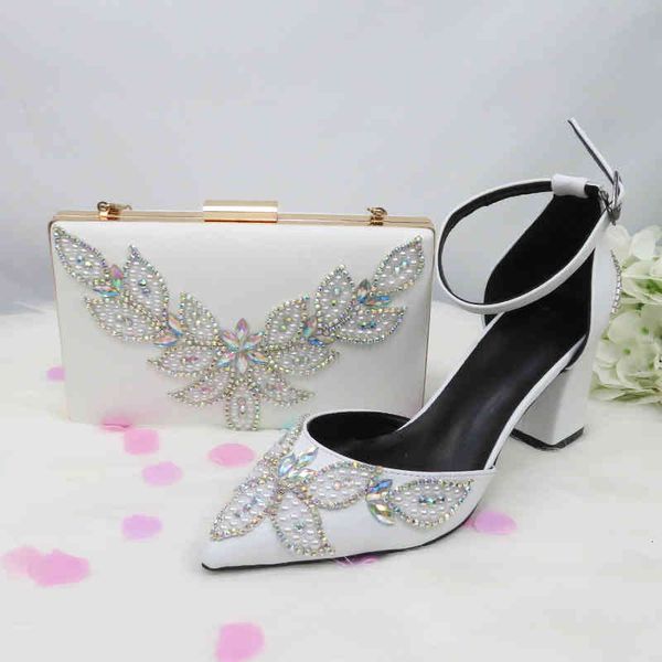 dress shoes white beads pearl wedding shoes bride pointed toe square thick high heel party dress and bag set ankle strap 4w6i, Black
dress shoes white beads pearl wedding shoes bride pointed toe square thick high heel party dress and bag set ankle strap 4w6i, Black