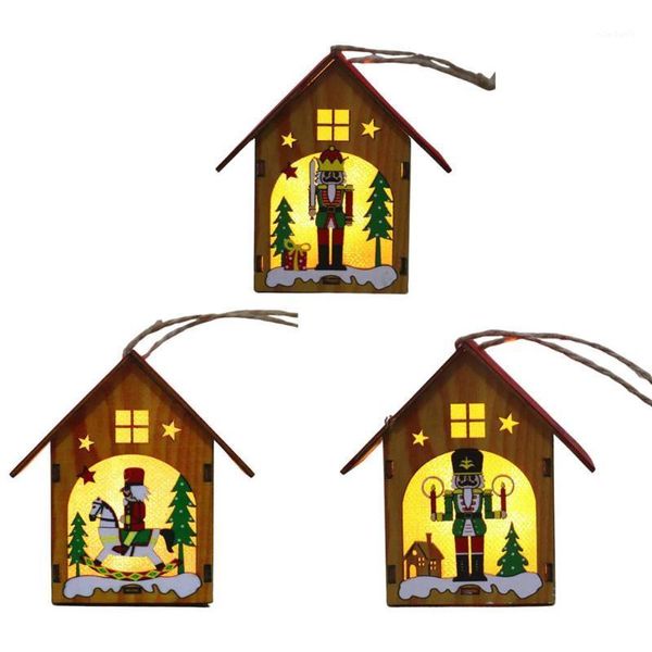 christmas decorations ornaments wooden nutcracker house tree with led light and bright colors
christmas decorations ornaments wooden nutcracker house tree with led light and bright colors