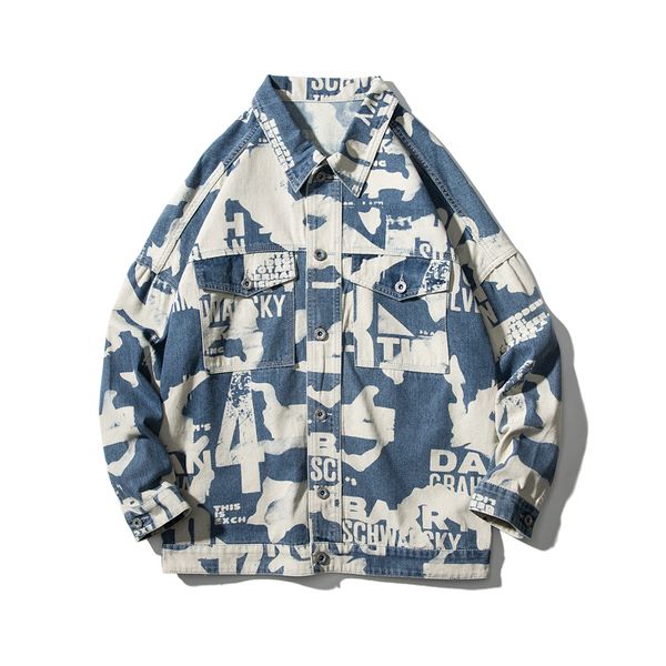 men's jackets spring and autumn denim workwear japanese casual creative printing letters outbreak shirt trendy men's loose, Black;brown
men's jackets spring and autumn denim workwear japanese casual creative printing letters outbreak shirt trendy men's loose, Black;brown