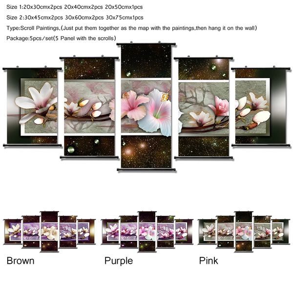 ready to hangfashion wall art canvas scroll painting 5 pieces abstract stars flowers modern home decoration
ready to hangfashion wall art canvas scroll painting 5 pieces abstract stars flowers modern home decoration