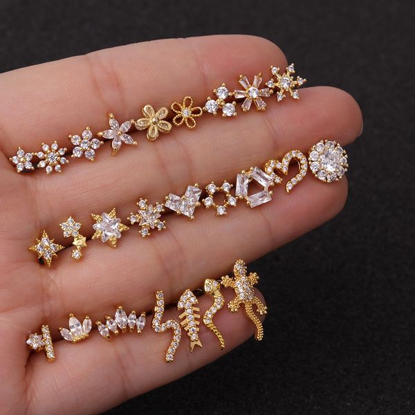 kimter 1pc fashion ear studs cartilage dangle earring women stainless steel zircon small stud earrings piercing jewelry gift a56z, Silver
kimter 1pc fashion ear studs cartilage dangle earring women stainless steel zircon small stud earrings piercing jewelry gift a56z, Silver