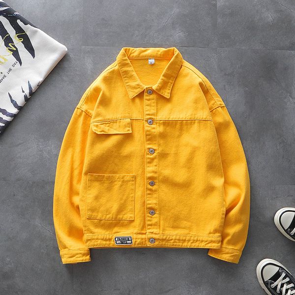 men's jackets jean japanese style loose handsome clothes male youth solid color denim jacket mens spring autumn casual igkn, Black;brown
men's jackets jean japanese style loose handsome clothes male youth solid color denim jacket mens spring autumn casual igkn, Black;brown