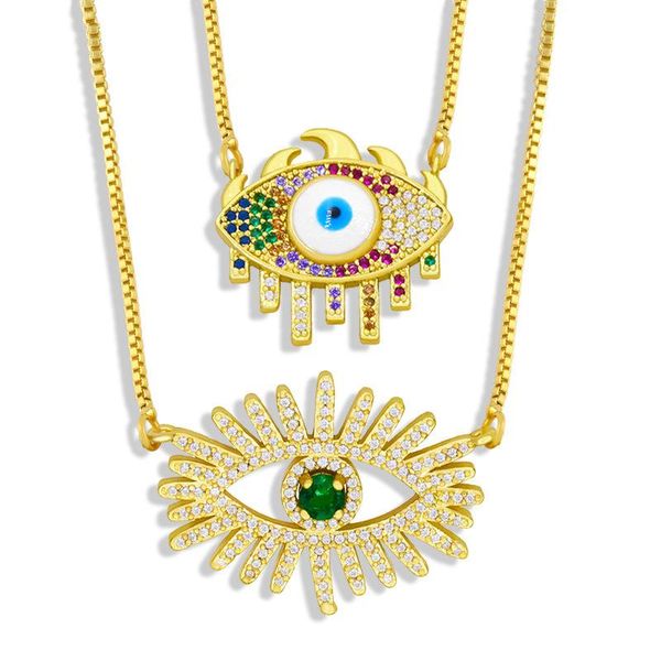 pendant necklaces amazon european and american jewelry creative personality exaggerated devil's eye zircon necklace, Silver
pendant necklaces amazon european and american jewelry creative personality exaggerated devil's eye zircon necklace, Silver