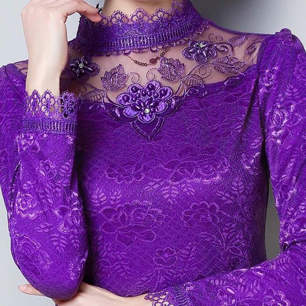 women's blouses & shirts 2021 women autumn winter lace bottoming shirt female long sleeve slim blouse ladies plus velvet floral embroid, White
women's blouses & shirts 2021 women autumn winter lace bottoming shirt female long sleeve slim blouse ladies plus velvet floral embroid, White