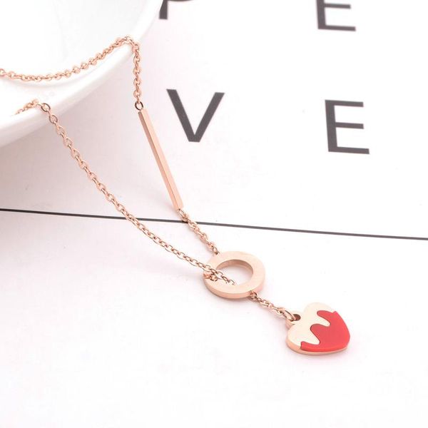 pendant necklaces ncaklaces for women trend fashion rose gold red necklace strawberry fruit stainless steel chain jewelry, Silver
pendant necklaces ncaklaces for women trend fashion rose gold red necklace strawberry fruit stainless steel chain jewelry, Silver