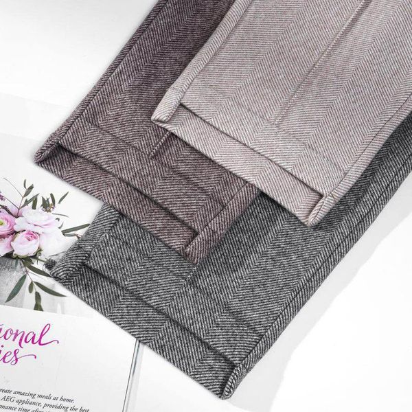 autumn winter women's pants 2021 loose harem female fashion warm thick wide leg high waisted suit trousers for women & capris, Black;white
autumn winter women's pants 2021 loose harem female fashion warm thick wide leg high waisted suit trousers for women & capris, Black;white
