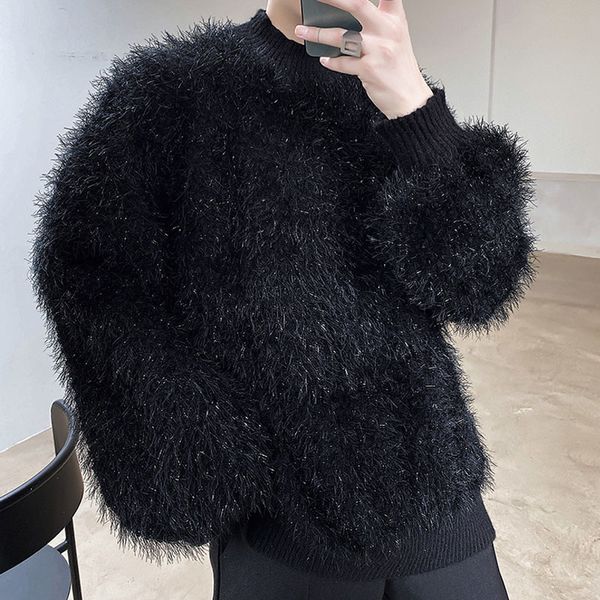men's sweaters men long hair thick loose casual pullover male women couple streetwear vintage fashion black white knitted c37z, White;black
men's sweaters men long hair thick loose casual pullover male women couple streetwear vintage fashion black white knitted c37z, White;black