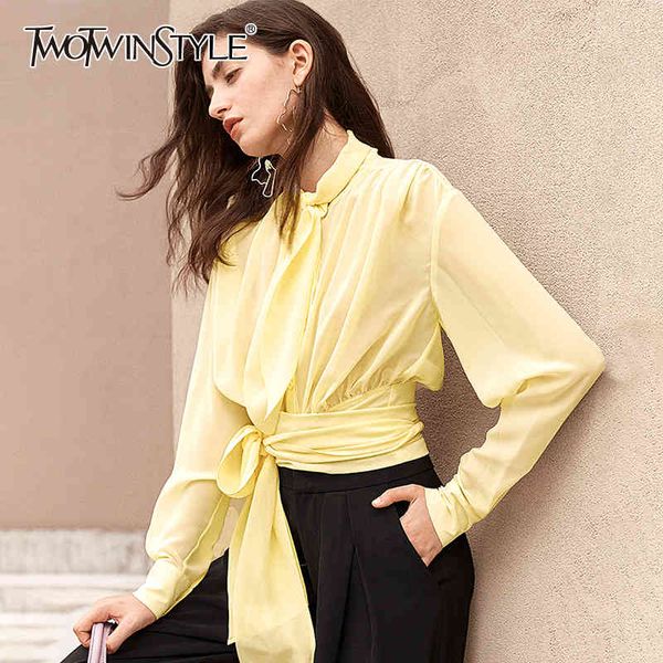 casual blouse for women stand collar lace up lantern sleeve with sashes elegant shirts female summer style 210524, White
casual blouse for women stand collar lace up lantern sleeve with sashes elegant shirts female summer style 210524, White