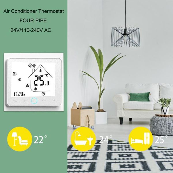 smart home control central air conditioner thermostat 4-pipe three wind speed room temperature controller lcd touch
smart home control central air conditioner thermostat 4-pipe three wind speed room temperature controller lcd touch