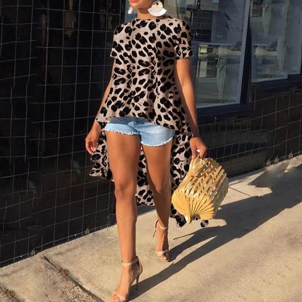 women's blouses & shirts vonda women short sleeve asymmetric 2021 o neck summer plus size vintage leopard printed irregular 5xl, White
women's blouses & shirts vonda women short sleeve asymmetric 2021 o neck summer plus size vintage leopard printed irregular 5xl, White