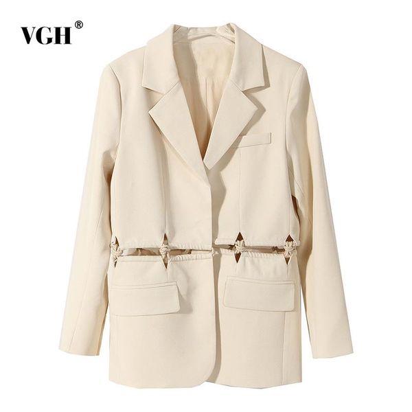 women's suits & blazers vgh apricot casual cut out female notched long sleeve korean fashion patchwork straight jacket autumn 2021 styl, White;black
women's suits & blazers vgh apricot casual cut out female notched long sleeve korean fashion patchwork straight jacket autumn 2021 styl, White;black