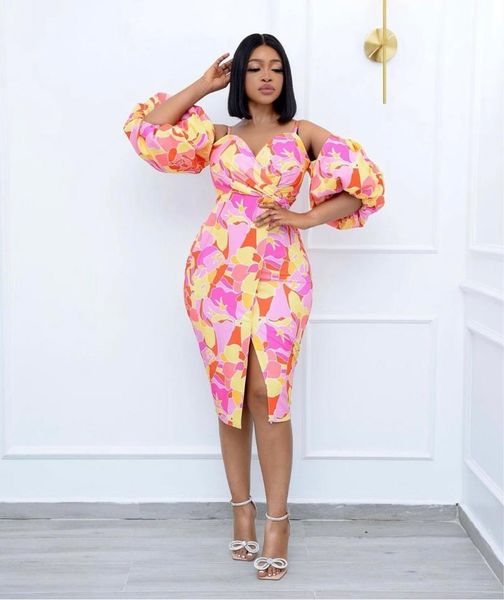 party dresses rmsfe 2021 ladies fashion temperament printed off shoulder lantern middle sleeve front split suspender dress, White;black 
party dresses rmsfe 2021 ladies fashion temperament printed off shoulder lantern middle sleeve front split suspender dress, White;black