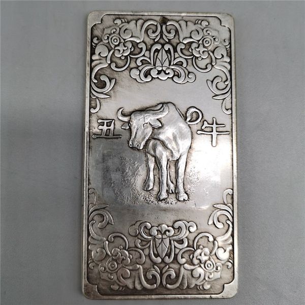 chinese old tibetan silver relief zodiac cow waist card amulet pendant feng shui lucky card pendant, Brown
chinese old tibetan silver relief zodiac cow waist card amulet pendant feng shui lucky card pendant, Brown