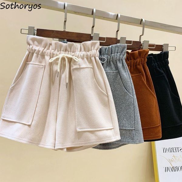 women's shorts women oversize s-5xl thicker winter warm outwear solid elastic high waist loose korean elegant students trousers pockets, White;black
women's shorts women oversize s-5xl thicker winter warm outwear solid elastic high waist loose korean elegant students trousers pockets, White;black