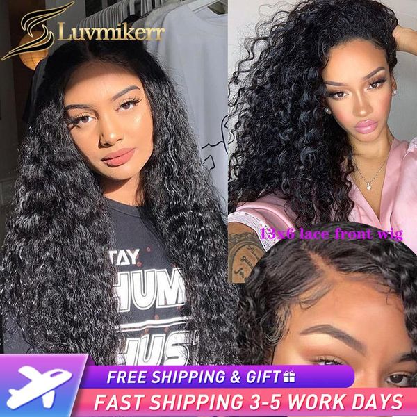 lace wigs water wave natural colored 13x6 hd transparent front wig black human hair curly full frontal for women bleached knots, Black;brown
lace wigs water wave natural colored 13x6 hd transparent front wig black human hair curly full frontal for women bleached knots, Black;brown