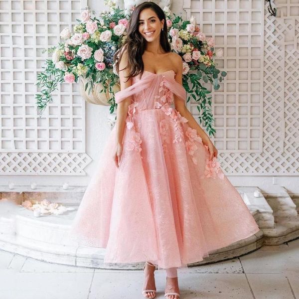 party dresses thinyfull pink prom off shoulder tea length dress 3d flower a-line wedding evening cocktail ball gowns plus size, White;black
party dresses thinyfull pink prom off shoulder tea length dress 3d flower a-line wedding evening cocktail ball gowns plus size, White;black