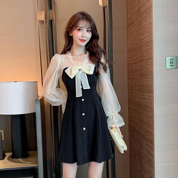 casual dresses 2021 summer long sleeve dress women bow-knot mini lace temperament slim black vestidos, Black;gray
casual dresses 2021 summer long sleeve dress women bow-knot mini lace temperament slim black vestidos, Black;gray