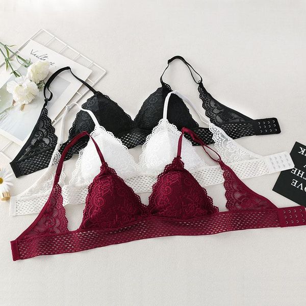 bras lace lingerie wireless bra for women push up bralette female brassiere soft backless fashion breathable underwear, Red;black
bras lace lingerie wireless bra for women push up bralette female brassiere soft backless fashion breathable underwear, Red;black