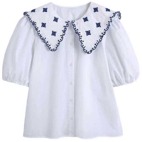 women's blouses & shirts onebling summer fashion embroidery sailor collar white short puff sleeve women casual ladies loose
women's blouses & shirts onebling summer fashion embroidery sailor collar white short puff sleeve women casual ladies loose