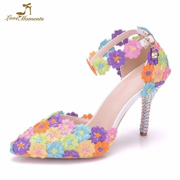 multicolor lace flower bride dress shoes high heel wedding party with ankle strap bridesmaid pointed toe women pumps, Black
multicolor lace flower bride dress shoes high heel wedding party with ankle strap bridesmaid pointed toe women pumps, Black