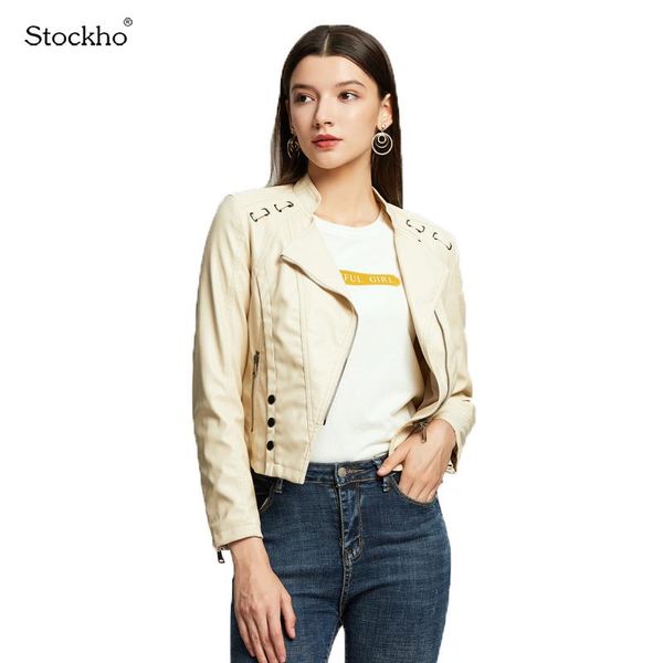 women's leather & faux jacket spring and autumn short pu fashion slim ladies motorcycle riding clothes casual, Black
women's leather & faux jacket spring and autumn short pu fashion slim ladies motorcycle riding clothes casual, Black