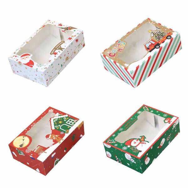 gift wrap 4pcs christmas cookie box kraft paper candy boxes pvc clear window food packaging noel party kids year navidad
gift wrap 4pcs christmas cookie box kraft paper candy boxes pvc clear window food packaging noel party kids year navidad